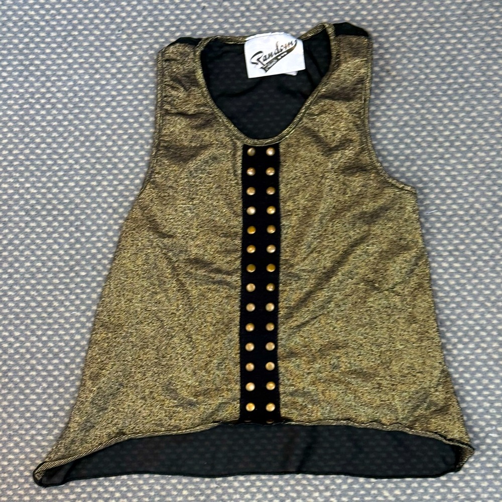 Random Hearts Gold and Black Top